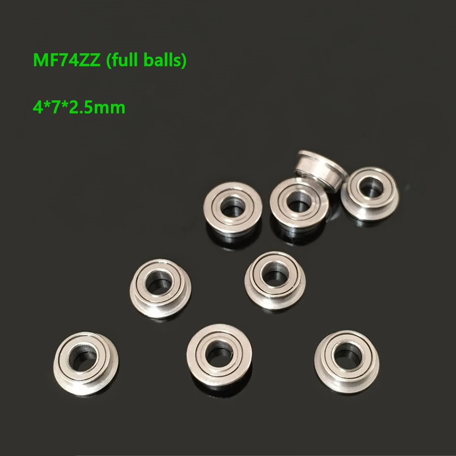 50/100/500 шт MF74ZZ мини фланцевый шарикоподшипник 4x7x2 5 мм экранированные Миниатюрные