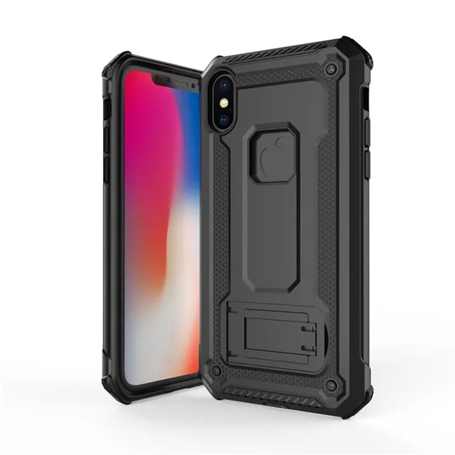 Противоударный защитный чехол для Motorola Moto G7 power E5 Plus Play Go OPPO A83, силиконовый резиновый Жесткий Чехол-держатель для телефона - Цвет: Black