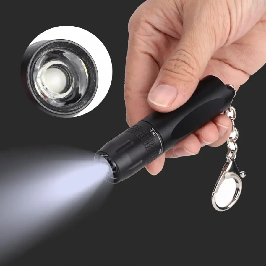

Camping Mini Portable LED Aluminium Alloy Flashlight Torch With Keyring For Camping Hiking Torch Flashlight