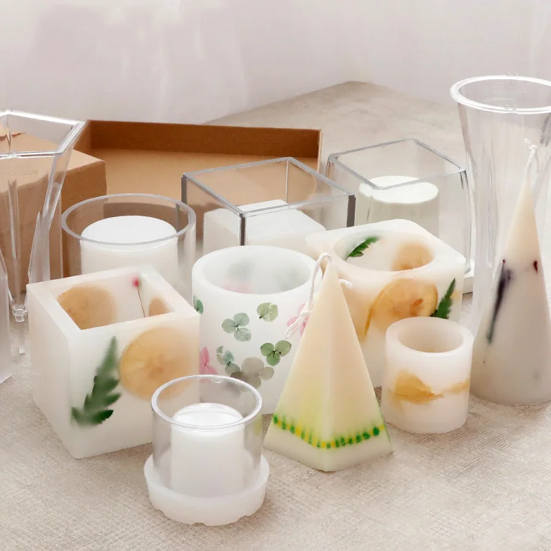 Windproof Candle Cup Acrylic Molds,Internal Combustion Cup Wax Burner Vessel Mold, Candle Molds for Candle Making Supplies