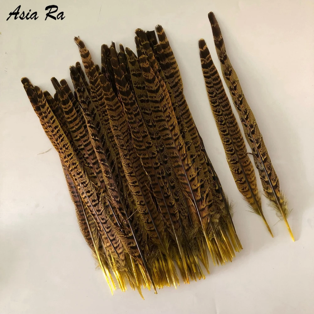 100 шт./лот, натуральное качество ААА, женские перья фазана, длина 10-12 дюймов/25-30 см, декоративные аксессуары для украшения своими руками