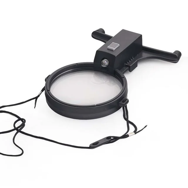 5x Hand Free Led Loupe Lighted Jewelry Reading Magnifier Neck Wear  Magnifying Glass For Seniors Sewing Cross Stitch Embroidery - Magnifiers -  AliExpress