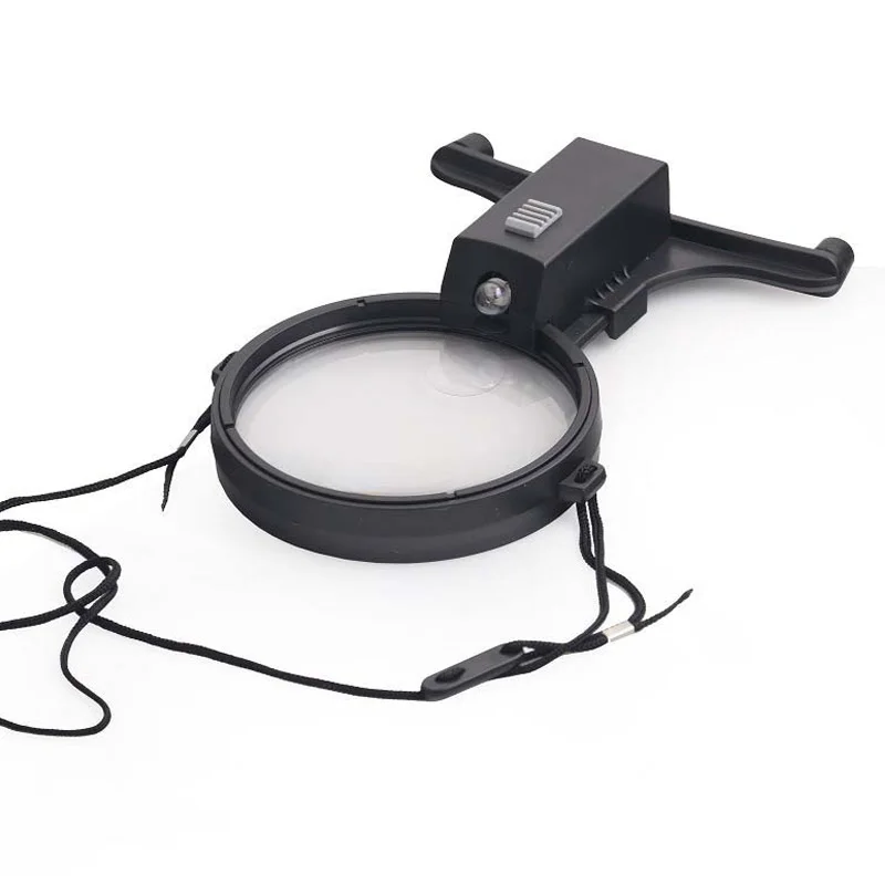 com alça de pescoço e luz para