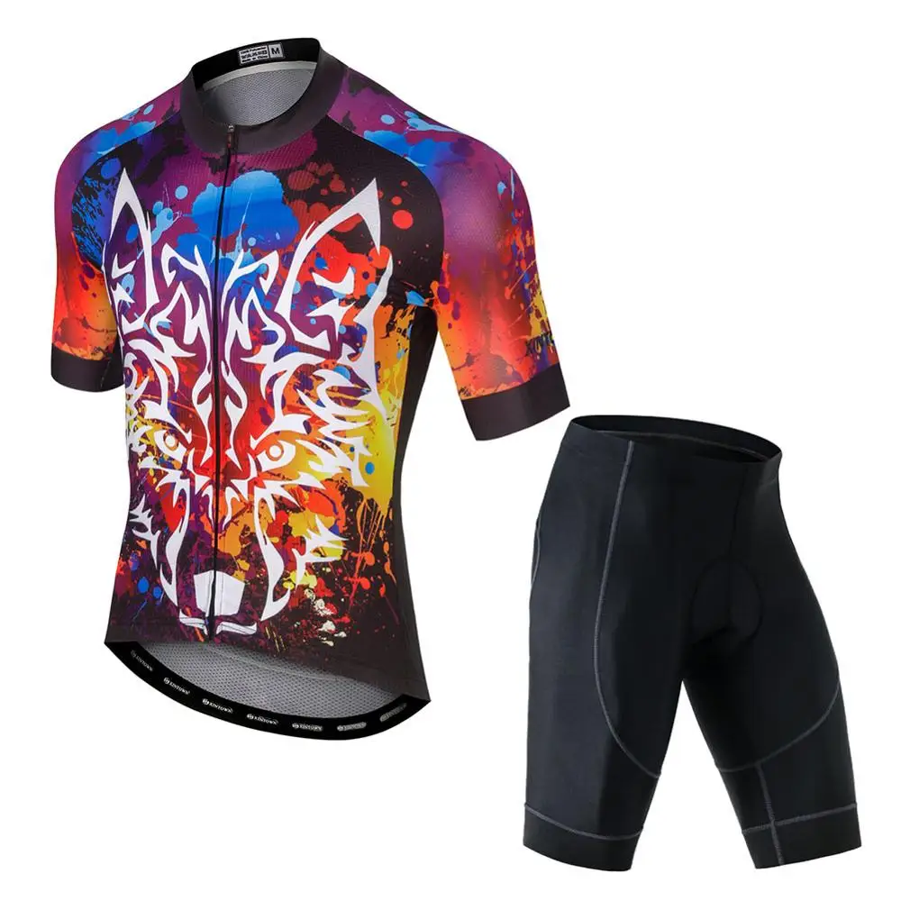 Командная Pro велосипедная майка Ropa Ciclismo MTB велосипедная одежда велосипедная футболка с коротким рукавом набор дышащих мужских костюмов для верховой езды - Цвет: Color 1