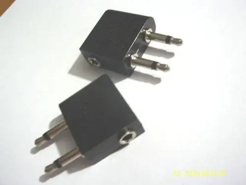 100PCS Airline Airplane Earphone Headphone Jack Adapter 3 5mm Adapter New
