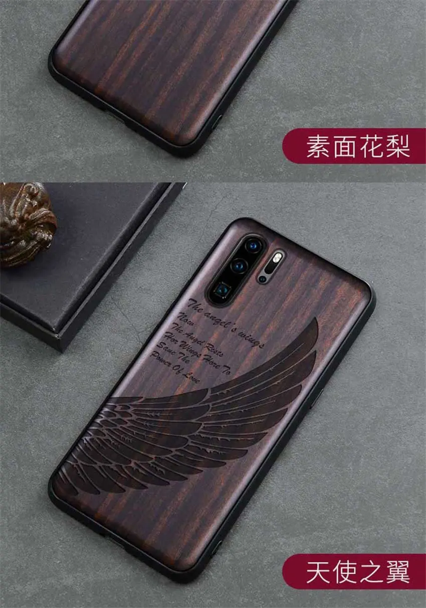 Роскошный чехол с черепом из черного дерева для huawei P30 ручной работы, Африканское черное дерево huawei P30/huawei P30 Pro