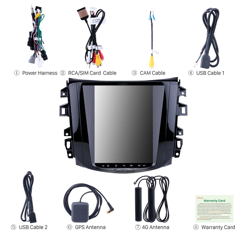 Top Seicane for 2018 Nissan NAVARA Terra 9.7 inch Android 9.1 Car Radio Multimedia Player with GPS Navi Mirror link WIFI SWC 2