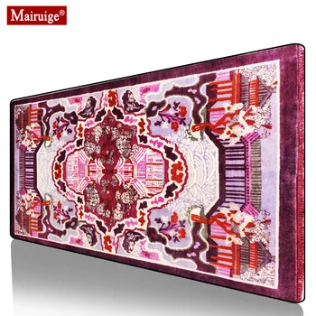 

Bohemian Persian Rug Red Mouse Pad XXL Gamer Desk Mat Large Keyboard Pad Gaming MousePad 90x40cm/80x30cm for Laptop Table Pads