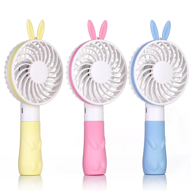 

Fan USB Fan Hand-Held Bunny Bear Handle Fan Students Portable Small Fan Customizable Gift