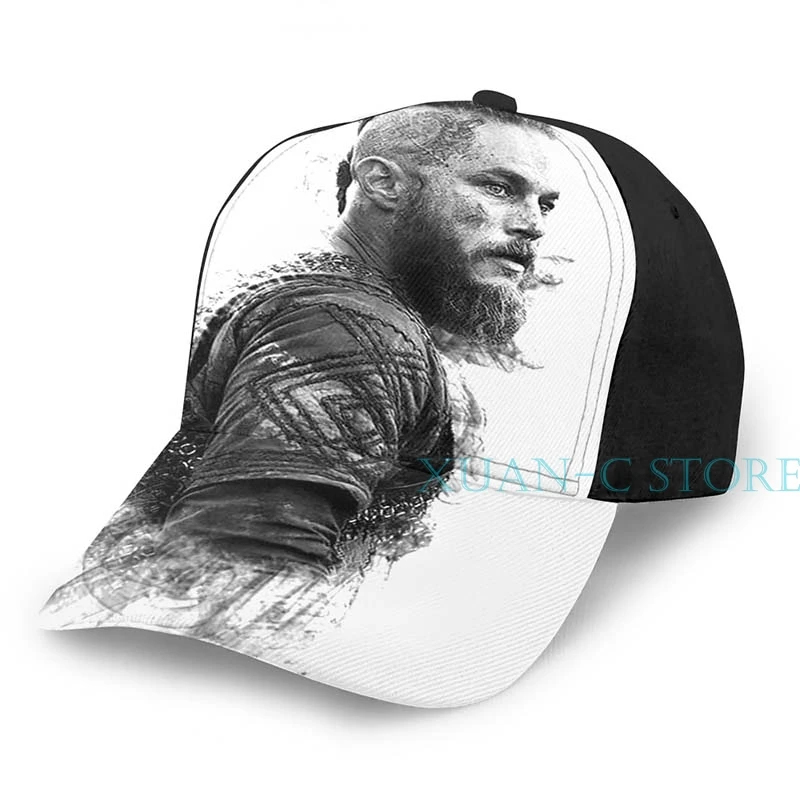 Ragnar Lothbrok баскетбольная Кепка(2) мужская и женская модная черная шляпа унисекс с принтом - Цвет: One Size