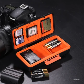 

Camera Battery Storage Box Case Shockproof Protector for AA Battery SD CF XQD Memory Card Organizer Holder LENSGO D950