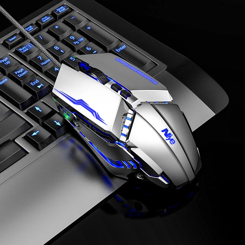 Ratón LED ergonómico para juegos por Cable de 3200 DPI, Mouse USB para Gamer G10 silencioso con Cable de retroiluminación para PC y portátil - Imagen 2
