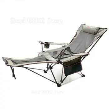 

portable leisure back fishing chair camping beach lounger Outdoor folding chair recliner nap bed lunch break chair