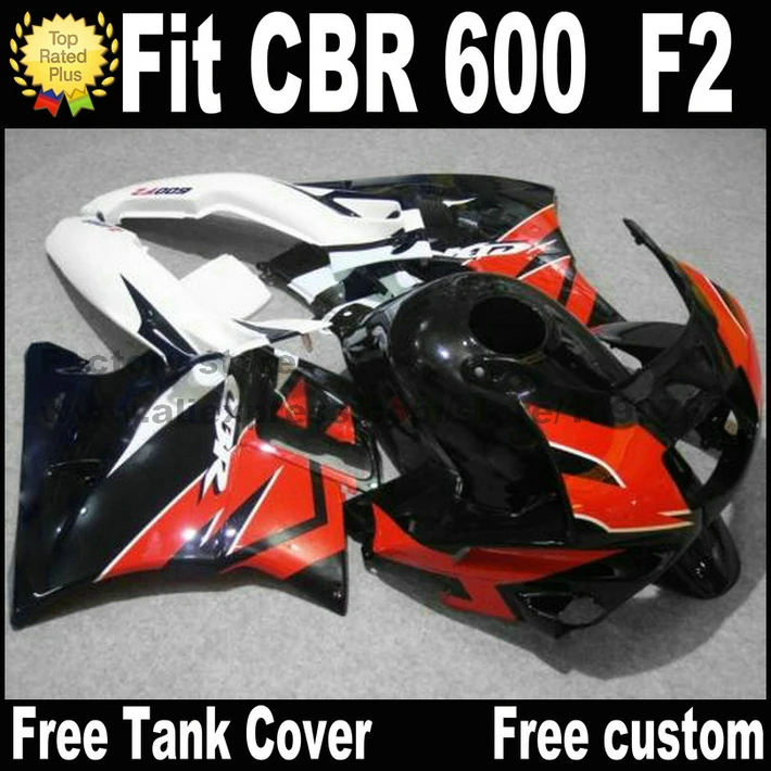 Пластик Подходит для HONDA CBR 600 F2 обтекатель комплект 1991 1992 1993 1994 красные, черные белые обтекатели комплект CBR600 91 92 93 94 PR19