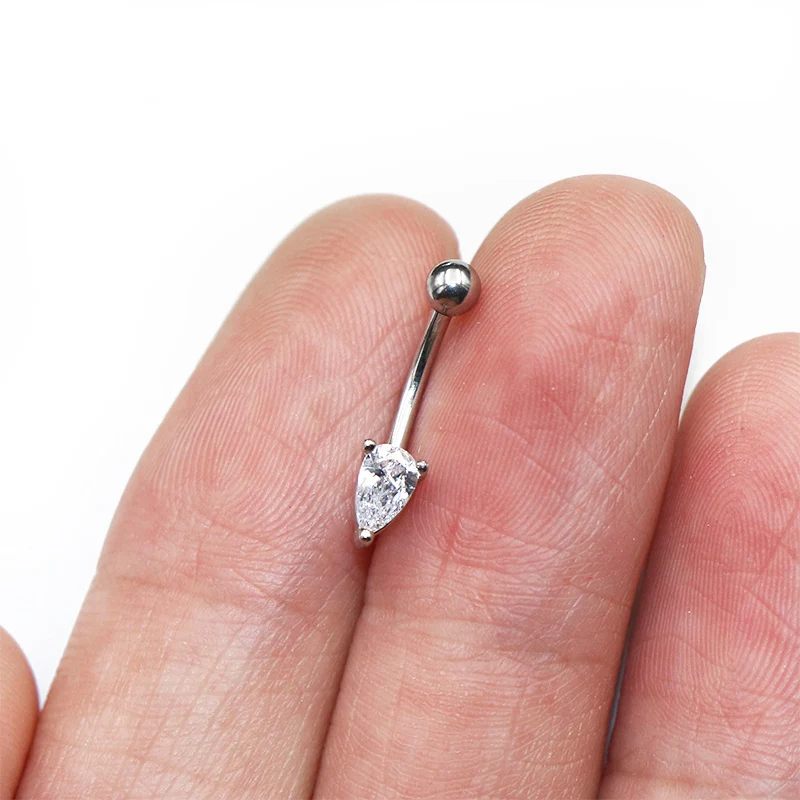 16G 316L Surgical Steel Water Drop Ear Cartilage Tragus Helix Piercing Stud Earrings Eyebrow Wholesale Body Jewelry