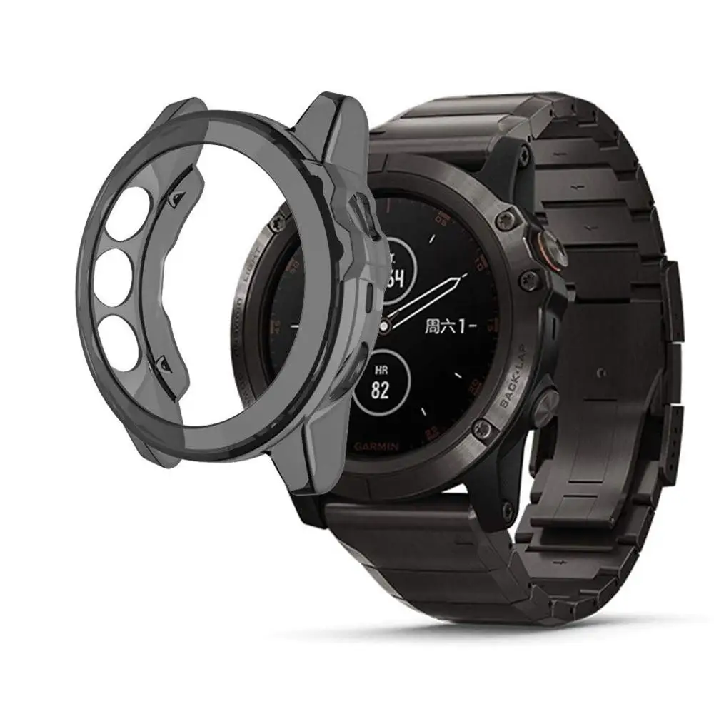 Для Garmin Fenix 5X защитный чехол мягкий TPU Ультратонкий чехол прозрачные Смарт-часы защитные аксессуары для Fenix 5 X