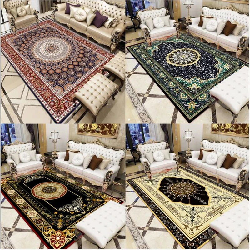 Ковер AOVOLL для гостиной, Рождественский ковер, Европейский элегантный винтажный этнический персидский ковер, ковер для спальни, серый Современный домашний декор