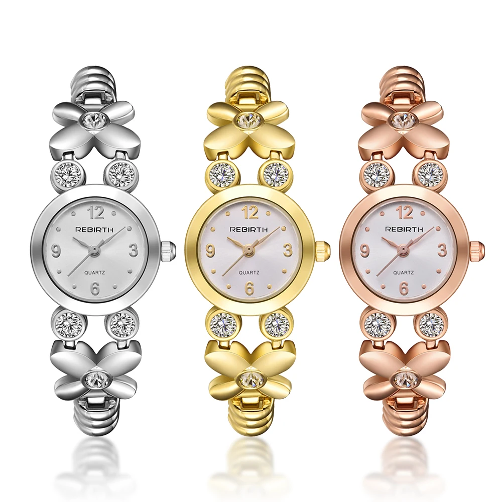 Женские часы с браслетом, золотые женские часы с бабочкой и цветком, маленькие романтические серебряные кварцевые элегантные женские часы
