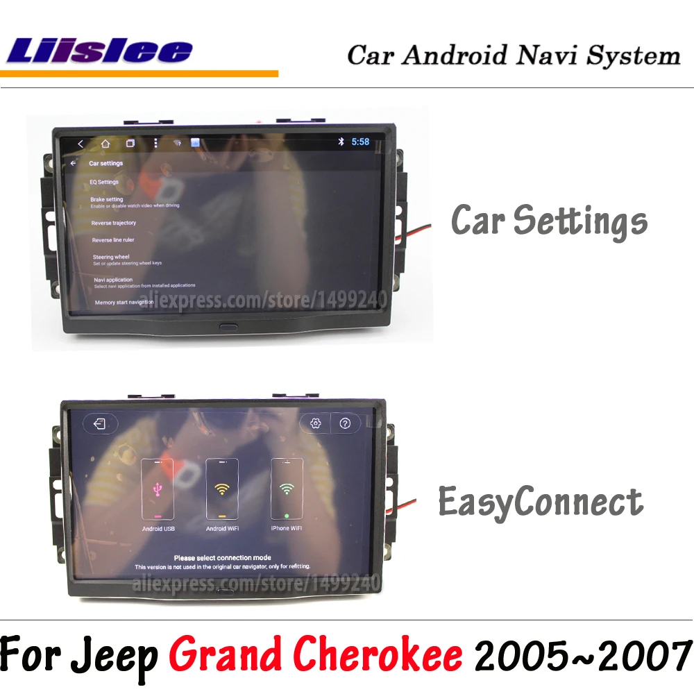 Best Liislee Android 8.0 up For Jeep Grand Cherokee 2005~2007 Stereo Screen Carplay BT NO DVD Player GPS Navigation Multimedia System 2
