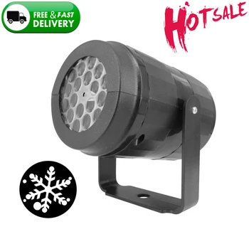 

Christmas Snowflake Laser Light Snowfall Projector Move Snow Outdoor Indoor Garden Laser Projection Lights New Year Party Decor