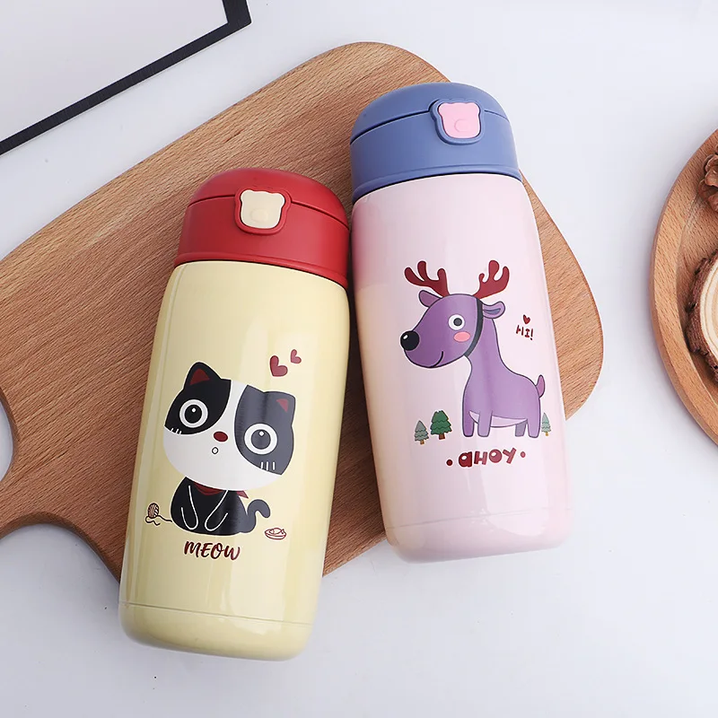 

Pacifier Type Insulated Cup Children Small Cute Handle BABY'S Feeding Bottle Straw Baby Nursery 304 Stainless Steel