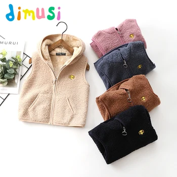 

DIMUSi Winter Boys Vest Jackets Casual Child Warm Sleeveless Hooded Coats Baby Girls Polar Fleece Soft Shell Waistcoats Clothing