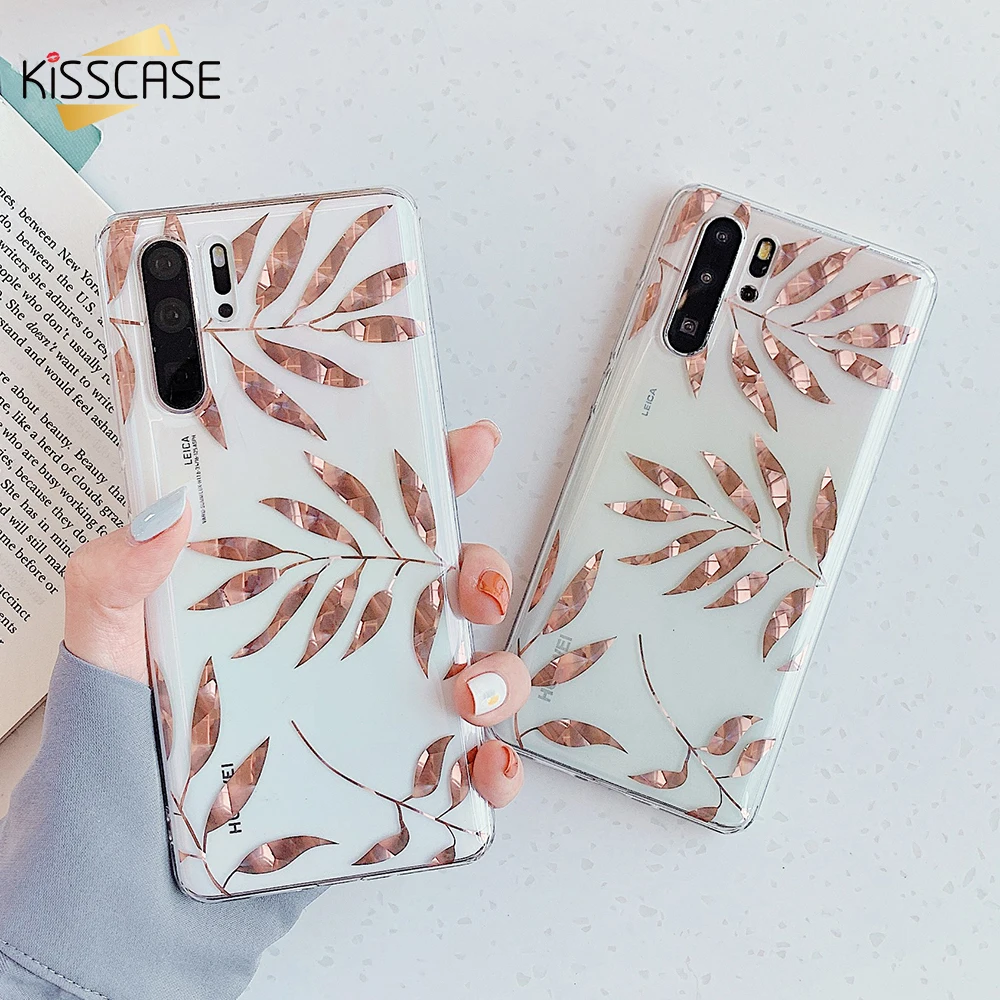Прозрачный жесткий чехол для телефона с гальваническим покрытием Huawei P20 P30 Lite Mate 20