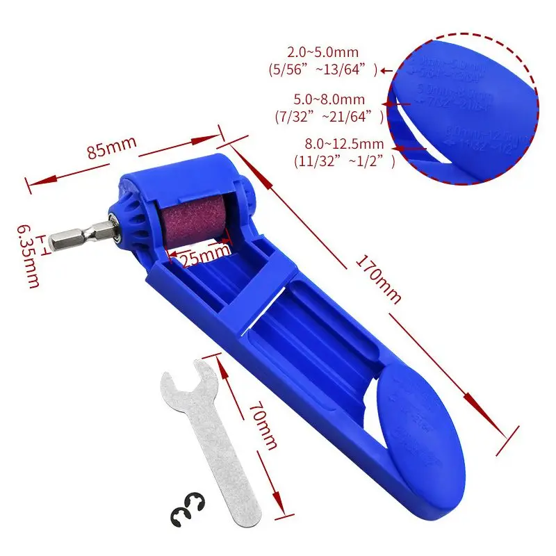 2,0-12,5 мм колесный инструмент портативное сверло точилка Корунд шлифовка для сверла полировщик шлифовальный круг