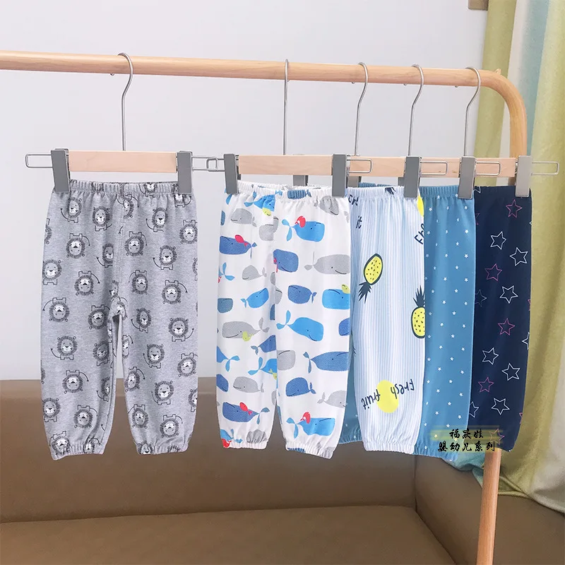 

Hot Sales Crawler Pure Cotton Anti Mosquito Pants Cartoon Spring And Autumn Men And Women Baby Lantern Pants Can Open Files Air