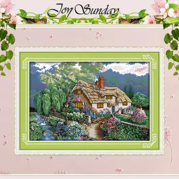 

Sunset Patterns Counted Cross Stitch 11CT 14CT Cross Stitch Set Wholesale Landscape Cross-stitch Kits Embroidery Needlework