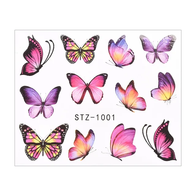 1Pcs Water Nail Decal and Sticker Flower Leaf Tree Green Simple Summer DIY Slider for Manicure Nail Art Watermark Manicure Decor TA625