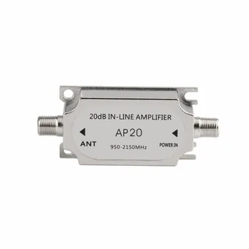 

New Satellite 20dB In-line Amplifier Booster 950-2150MHZ Signal Booster For Dish Network Antenna Cable Run Channel Strength