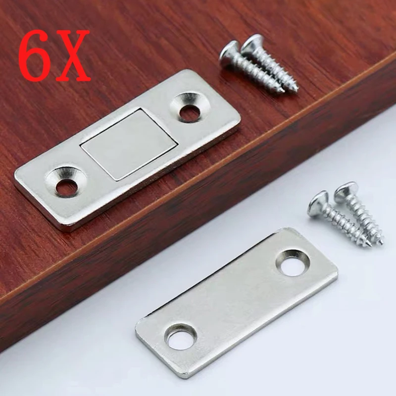 Myhomera cierres magnéticos para armario, topes de puerta ocultos, tornillo/pegatina, herrajes para muebles, 6 de armarios| AliExpress
