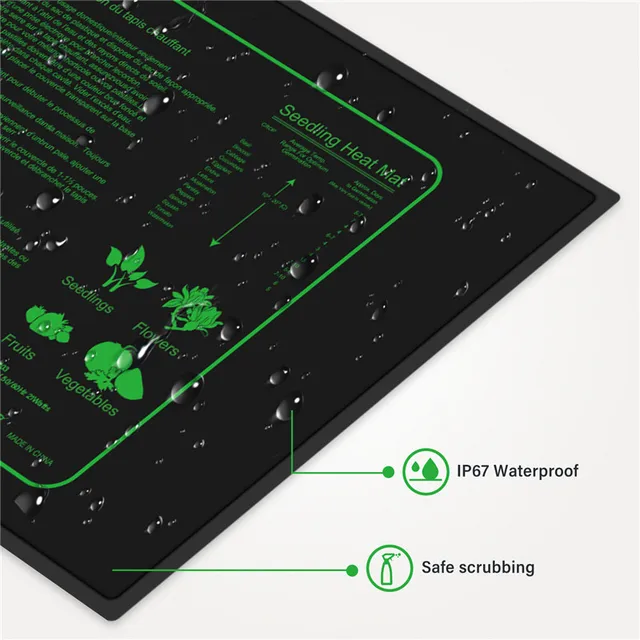 220 V -Os Fűtött Szőnyeg Palánták Fűtő Vízálló Növények Magvak Csírázási Szaporodási Készlet Termikus Pad Kerti Hidroponikus Kellékek - Image 3
