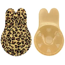 1 пара бюстгальтер с подтяжкой, для женщин, для сосков, силиконовая лента, милые наклейки с заячьими ушками, без бретелек, клей, бюстгальтер, аксессуары