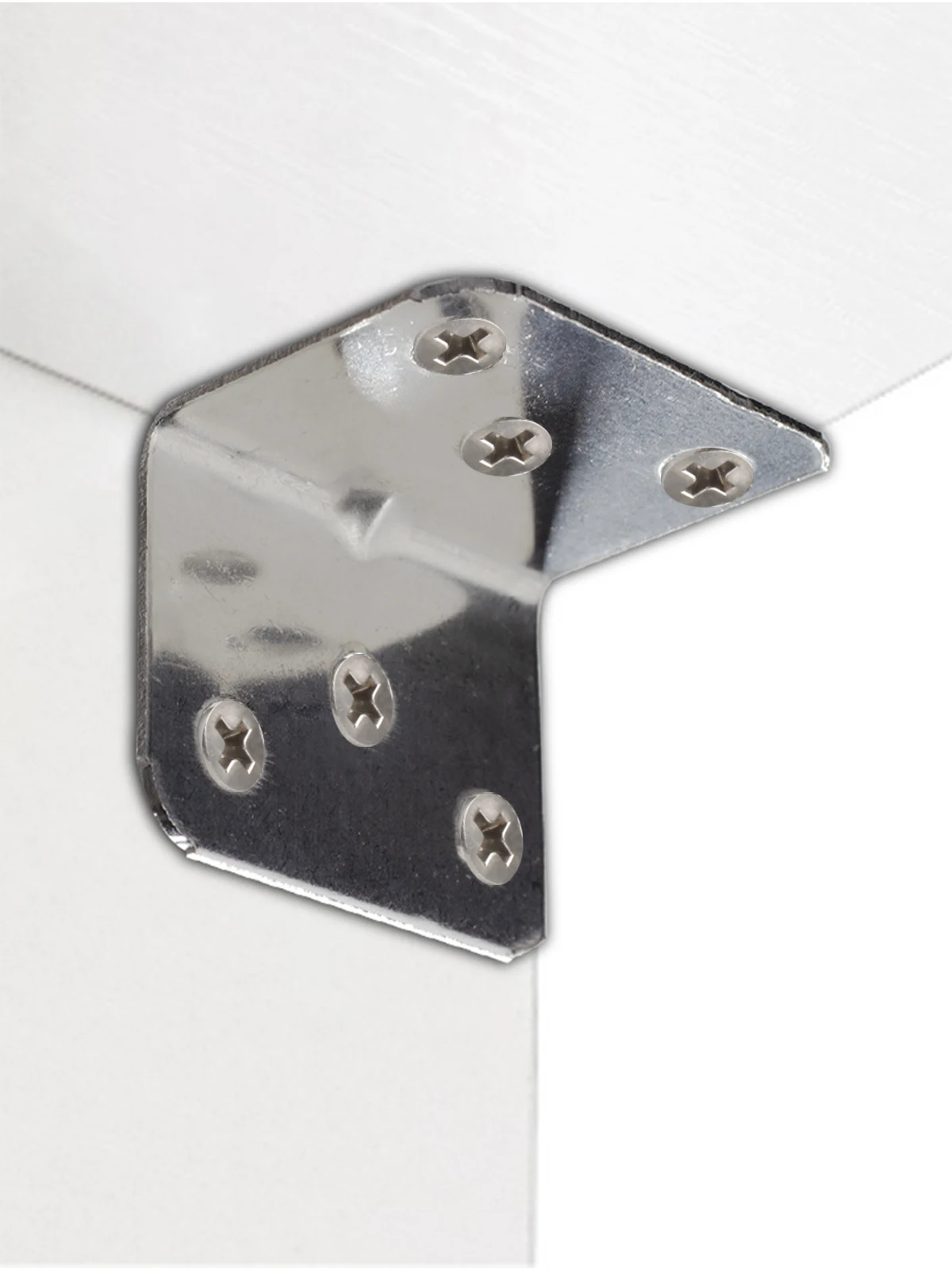 Wood Furniture Brackets L shape 36x28x28 1mm thick Nickel Plating Iron Corner Bracket