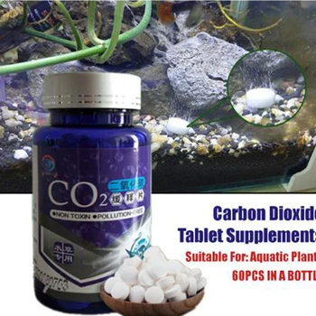 

60Pcs CO2 Tablet Water Grass Aquarium Plants Aquatic Leaf Float Grass CO2 Slice
