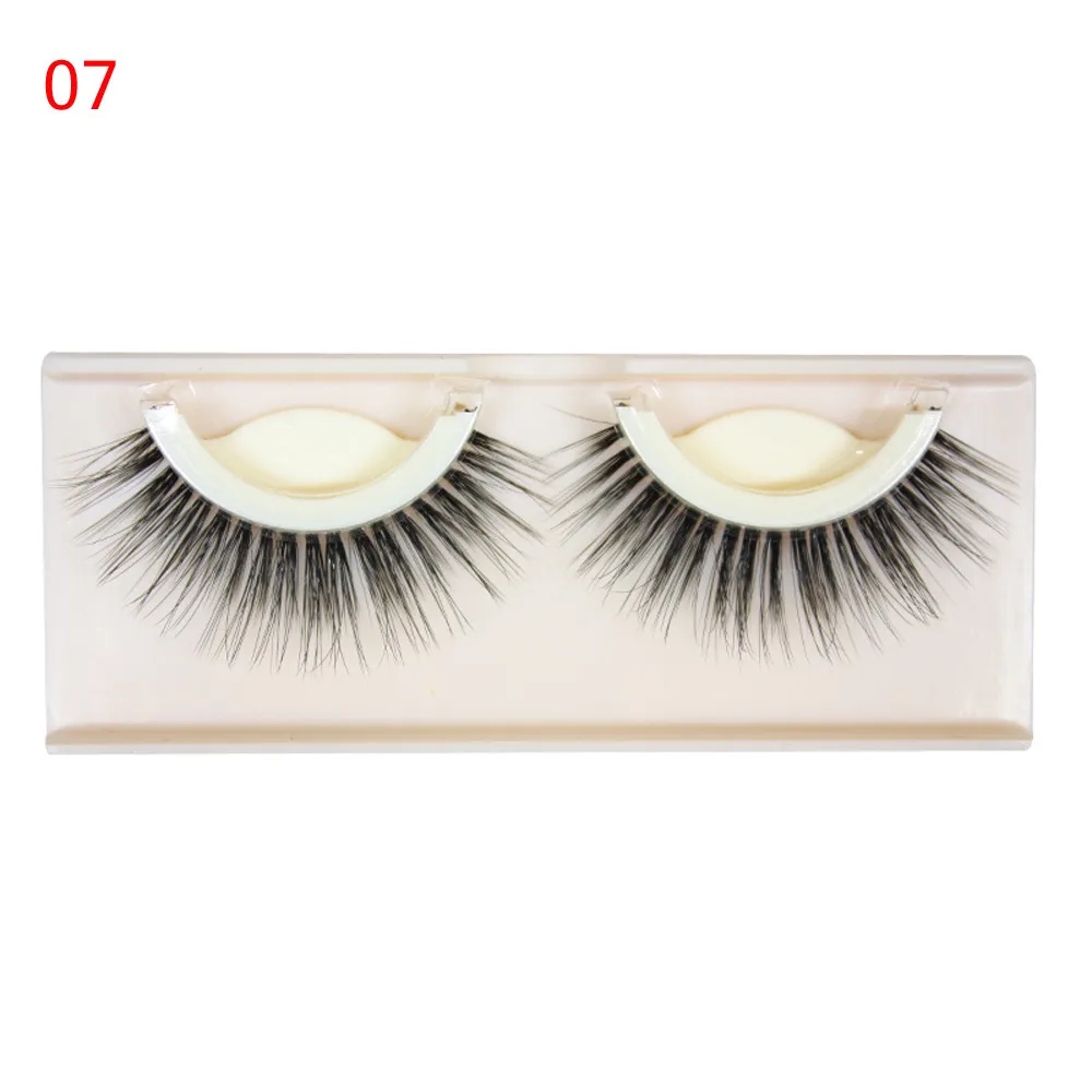Natural Long Eyelash Cross Wispy Fluffy Lashes New Eye Makeup Tools Beauty Tools Water Margin Faux Mink Hair False Eyelashes - Цвет: G