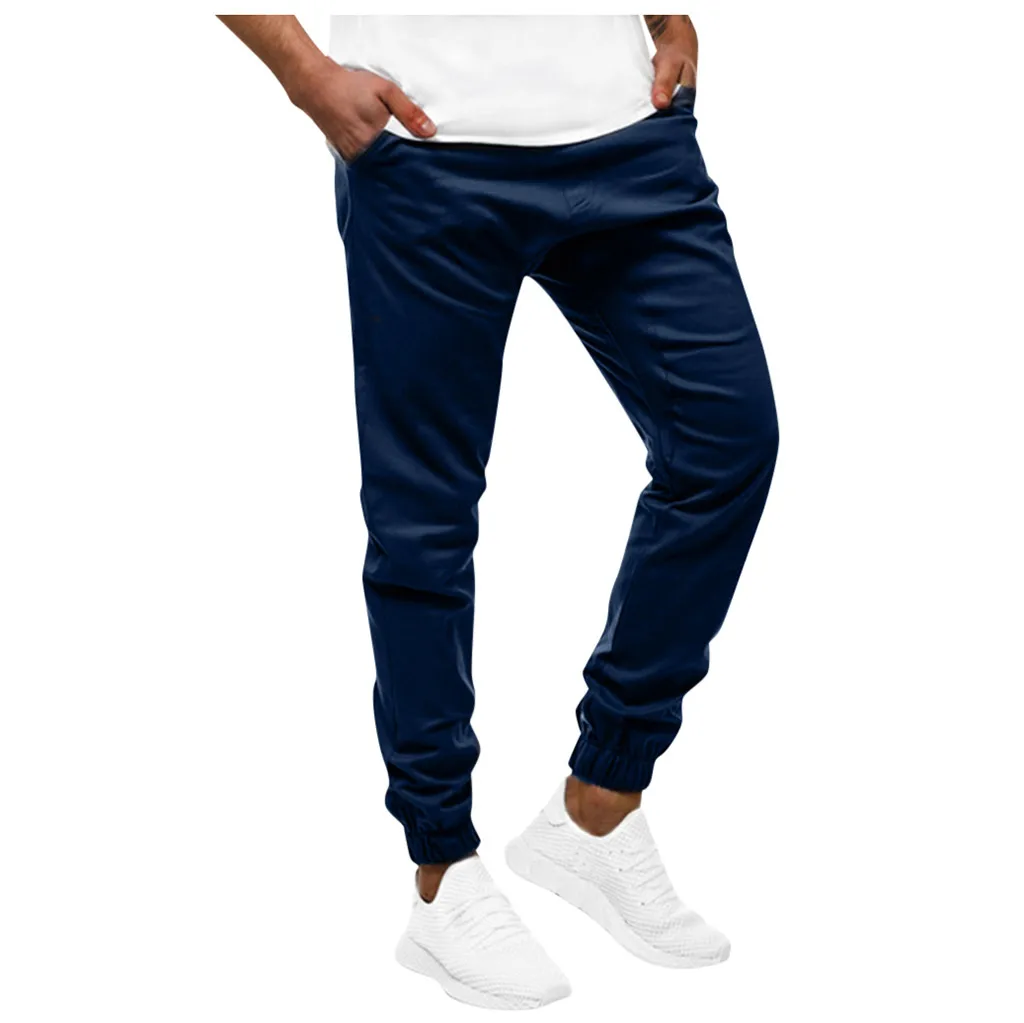 Vogue Pantalon Homme спортивные штаны мужские повседневные Черные Фитнес Бодибилдинг Карманы Кожа полная длина спортивные штаны