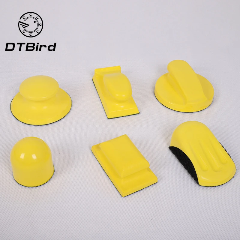 

1PC Foamed Hand Brush Block Automobile Polishing Disc Waxing Sponge Polishing Hand Brush Block Manufacturer Direct Sales Yellow