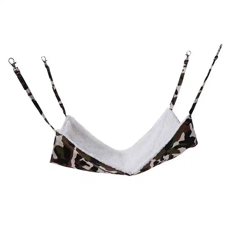 Pet Hammock Small Cat Hammock Thicken Berber Fleece Warm Bed Cover Bag Blankets Guinea Pig Rabbit Hanging Bed Cage Pet Accessory