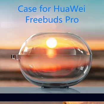 

Cover for Huawei Freebuds Pro Case Transparent TPU freebuds Accessories Protector with Key Chain for 2020 freebuds pro cases
