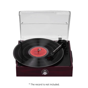 

Quality Record Player Retro USB & BT-In Turntable 3 Speed Vintage Style Vinyl Record Player with Two Speakers Dynamic