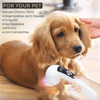 Online Cold Laser Red Light Therapy Device With Display LLLT For Shoulder Joint Muscle Pain Reliever Safe For Pet ,4 Power/3 Timer