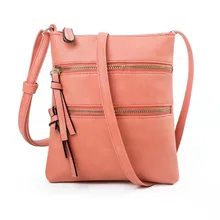 

Casual multifunctional double zipper women's bag single shoulder messenger bag