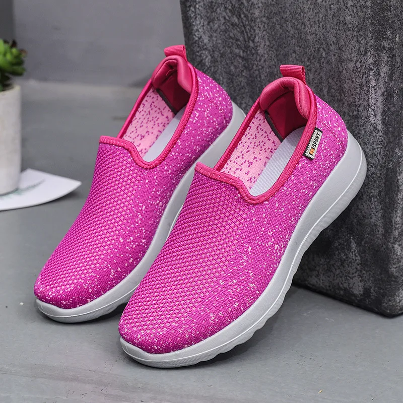 

Shoe Women's Spring New Style Dry Fly Woven Casual Shoes Thick Bottomed Slip Mom Shoes Slip-on Old Beijing Cloth Shoes Women's