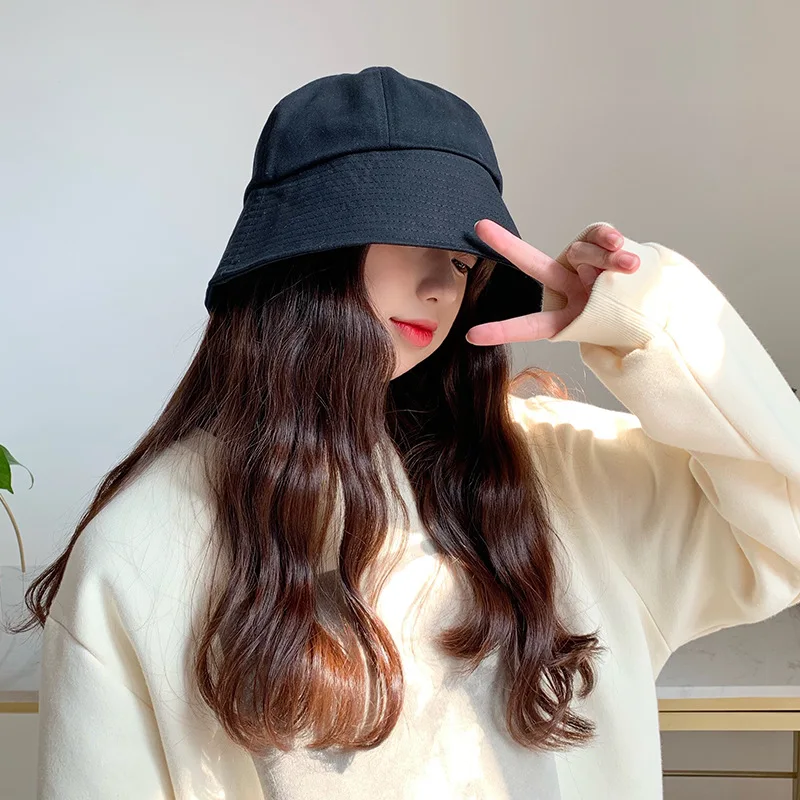 

Hat Female Style for Autumn Winter Bell-Shaped Fisherman Hat Korean Japanese Sun-Shading Bucket Hat Korean Ins Bucket Hat