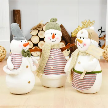 

Snowman Figures Christmas Decorations for Home Xmas Tree Decor Ornaments Standing Doll Kids Children Gift Toy Navidad Decoracion