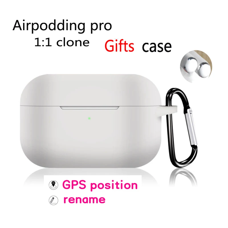 For Original Airpodding Pro 3 1:1 TWS for Apple Phone Android Clone Headphones Bluetooth Earphone Protective Cover High Quality