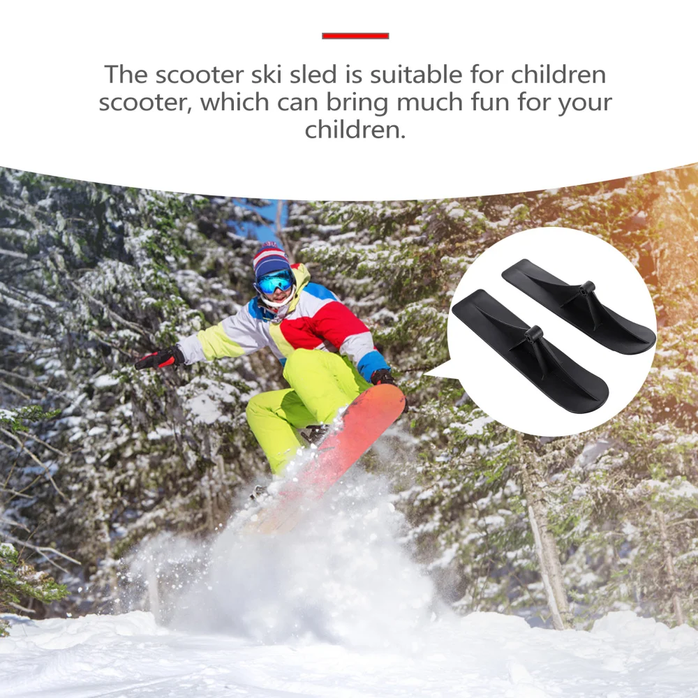 Snow Sled Scooter Ski Snowboard Kids Slider Sleds Plastic Board Toboggan Sledge Kid Winter Sand Attachment Kit Skiing Parts